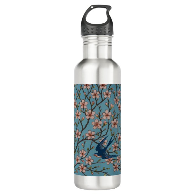 Walter Crane Almond Blossom & Swallow 710 Ml Water Bottle (Front)