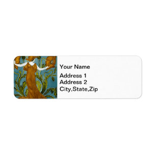 Walter Crane Art Nouveau Orange Poppy Maiden