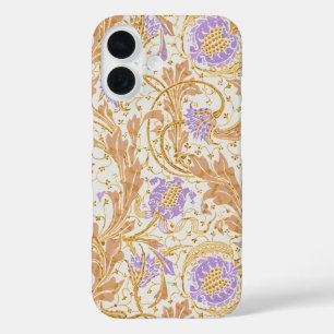 Walter Crane Arts and Crafts Purple Floral Art iPhone 16 Case