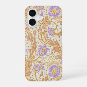 Walter Crane Arts and Crafts Purple Floral Art iPhone 16 Case