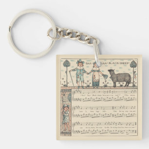 Walter Crane Baa Baa Black Sheep Nursery Rhyme  Key Ring