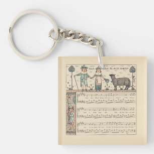 Walter Crane Baa Baa Black Sheep Nursery Rhyme  Key Ring