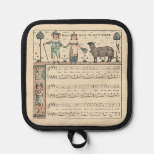 Walter Crane Baa Baa Black Sheep Nursery Rhyme  Pot Holder