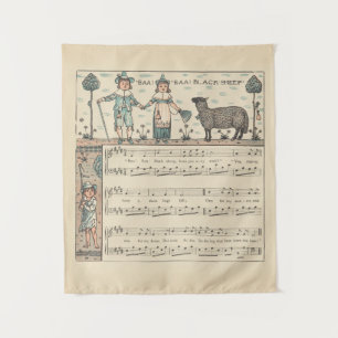 Walter Crane Baa Baa Black Sheep Nursery Rhyme  Tapestry