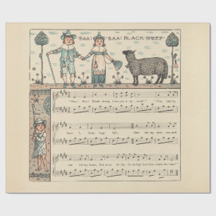 Walter Crane Baa Baa Black Sheep Nursery Rhyme  Wrapping Paper