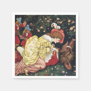 Walter Crane Beauty and the Beast Napkin