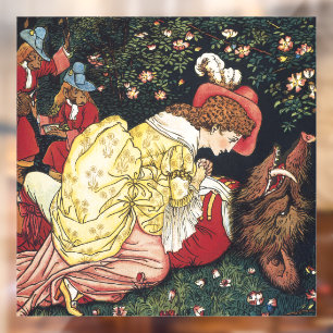 Walter Crane Beauty and the Beast Window Cling