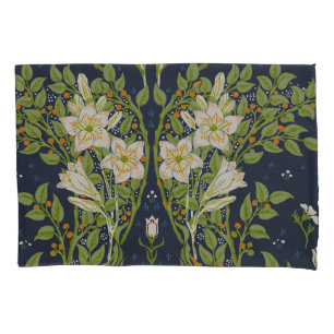 Walter Crane Berried Branches with White Lilies Pillowcase
