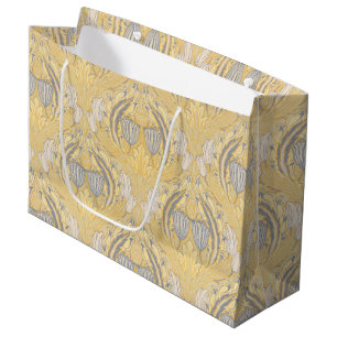Walter Crane Blue White Tulips & Acanthus Large Gift Bag