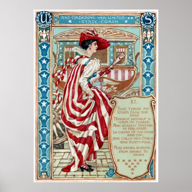 Walter Crane Columbia's Courtship United States Poster (Front)