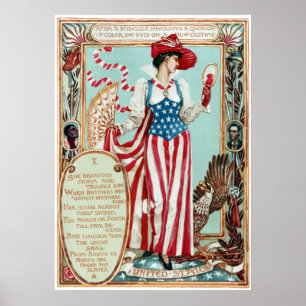 Walter Crane Columbia's Courtship United States Poster