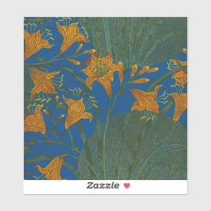 Walter Crane Day Lily Floral Wallpaper Design