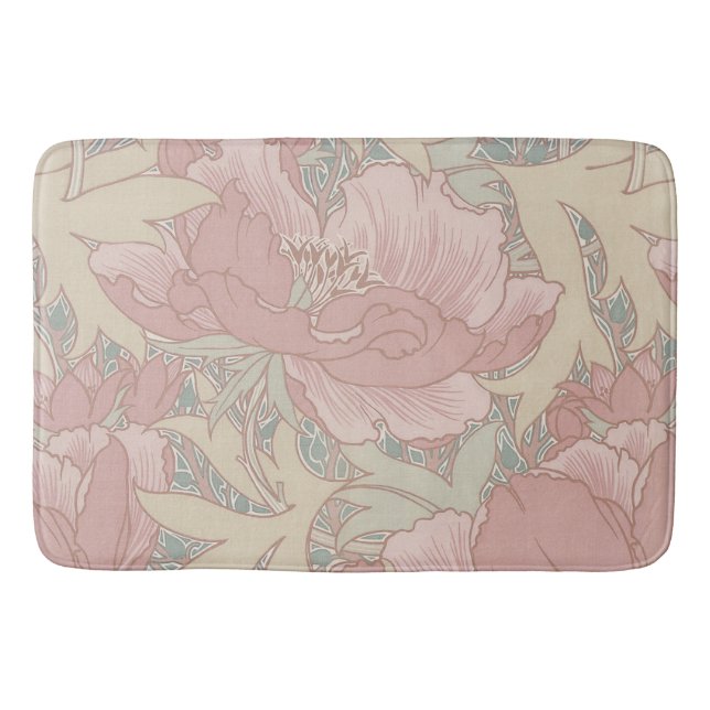 Walter Crane Flowers Bath Mat (Front)