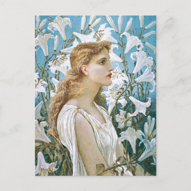 Walter Crane: Lilies Postcard (Front)