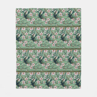 Walter Crane Swallows and Almonds Fleece Blanket