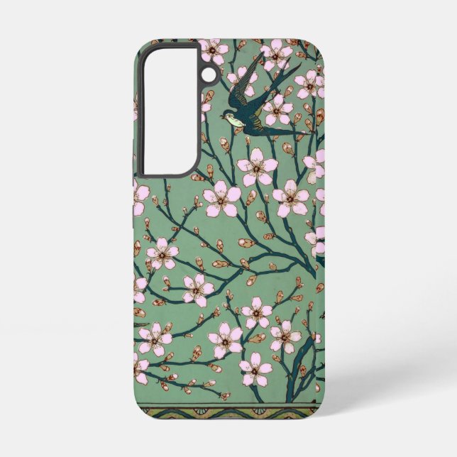 Walter Crane Swallows and Almonds Samsung Galaxy S22 Case (Back)