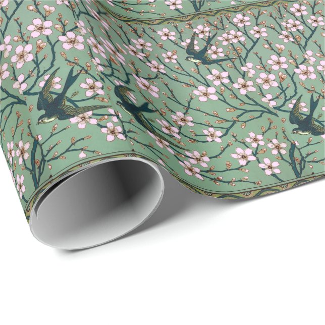 Walter Crane Swallows and Almonds Wrapping Paper (Roll Corner)