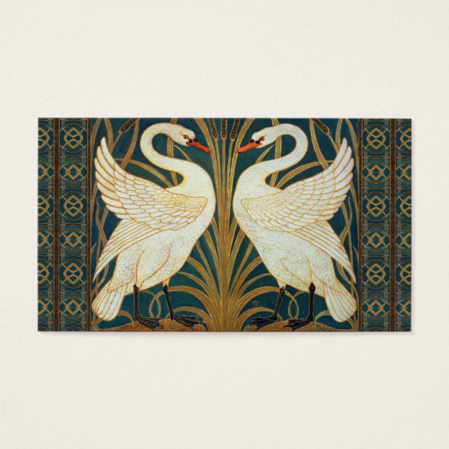Walter Crane Swan, Rush And Iris Art Nouveau (Front)