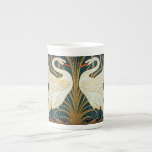 Walter Crane Swan, Rush And Iris Art Nouveau Bone China Mug