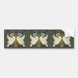 Walter Crane Swan, Rush And Iris Art Nouveau Bumper Sticker