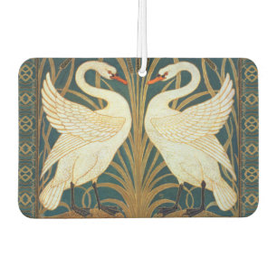 Walter Crane Swan, Rush And Iris Art Nouveau Car Air Freshener