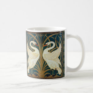 Walter Crane Swan, Rush And Iris Art Nouveau Coffee Mug