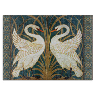 Walter Crane Swan, Rush And Iris Art Nouveau Cutting Board