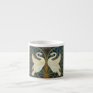 Walter Crane Swan, Rush And Iris Art Nouveau Espresso Cup