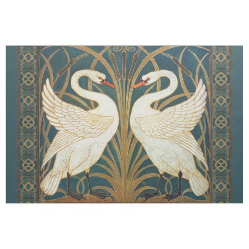 Victorian Walter Crane Swan and Iris high quality Poster