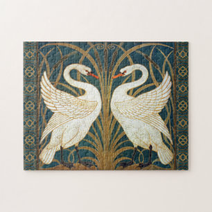 Walter Crane Swan, Rush And Iris Art Nouveau Jigsaw Puzzle