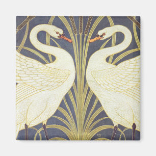 Walter Crane Swan, Rush And Iris Art Nouveau Magnet