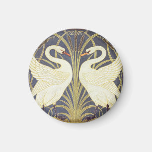 Walter Crane Swan, Rush And Iris Art Nouveau Magnet