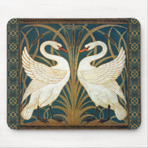 Walter Crane Swan, Rush And Iris Art Nouveau Mouse Mat