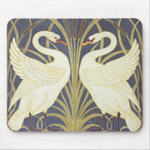 Walter Crane Swan, Rush And Iris Art Nouveau Mouse Mat