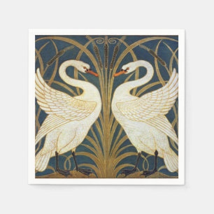Walter Crane - Swan, Rush And Iris Art Nouveau Napkin