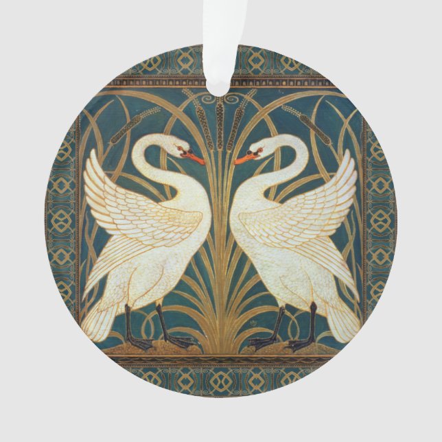 Walter Crane Swan, Rush And Iris Art Nouveau Ornament (Front)