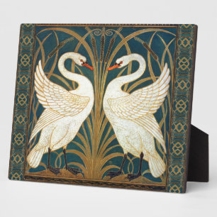 Walter Crane Swan, Rush And Iris Art Nouveau Plaque