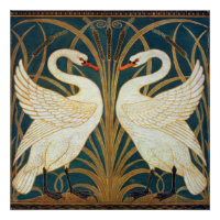 Walter Crane Swan, Rush And Iris Art Nouveau
