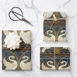 Walter Crane - Swan, Rush And Iris Art Nouveau Wrapping Paper Sheet