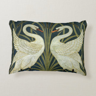 Walter Crane Swan & Rush and Iris Victorian Decorative Cushion