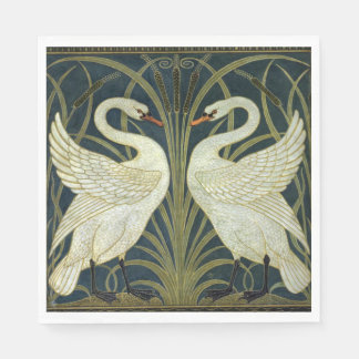 Walter Crane Swan & Rush and Iris Victorian  Napkin