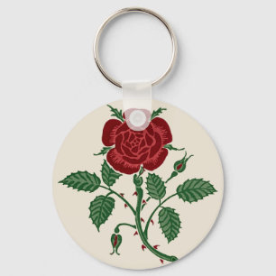 Walter Crane The Saxon Wallpaper Red Rose Key Ring