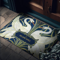 Walter Crane Two Swans Art Nouveau Vintage Decor