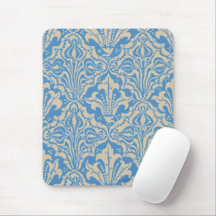 Walter Crane Vintage Blue Seed and Flower Art Mouse Mat