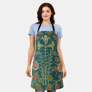 Walter Crane Vintage Lily and Rose Floral Apron