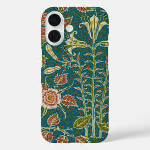 Walter Crane Vintage Lily and Rose Floral iPhone 16 Case