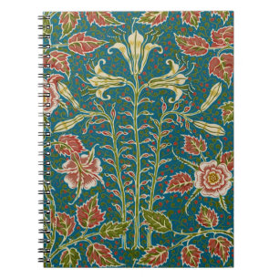 Walter Crane Vintage Lily and Rose Floral Notebook