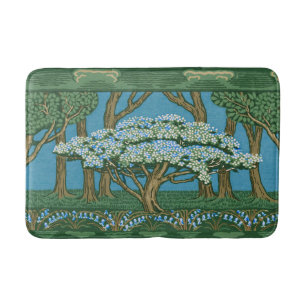 Walter Crane Vintage May Tree Forest Wallpaper Bath Mat