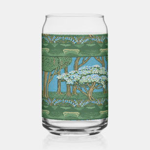 Walter Crane Vintage May Tree Forest Wallpaper Can Glass