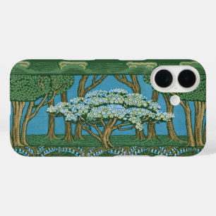 Walter Crane Vintage May Tree Forest Wallpaper iPhone 16 Case